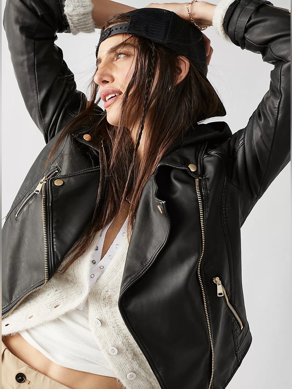Free People Harriette Vegan Leather Jacket